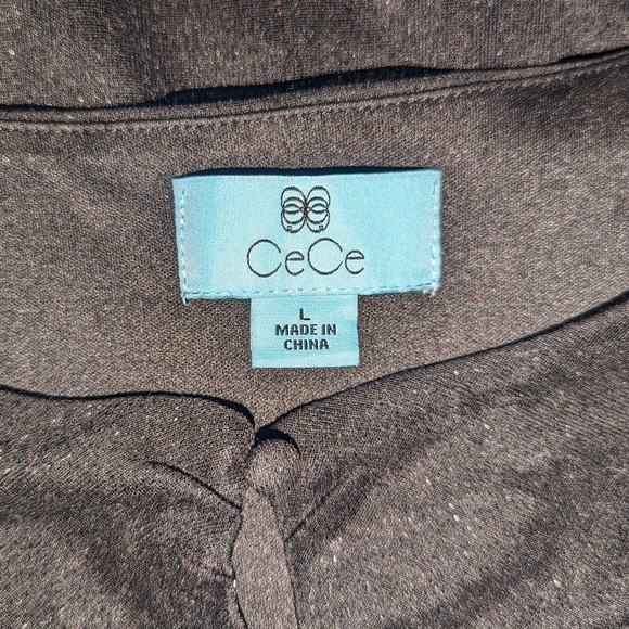 NWT CeCe Holiday Sheer SHIMMER Long Sleeved Evening Cocktail Bling Party Top NYE - Picture 4 of 9